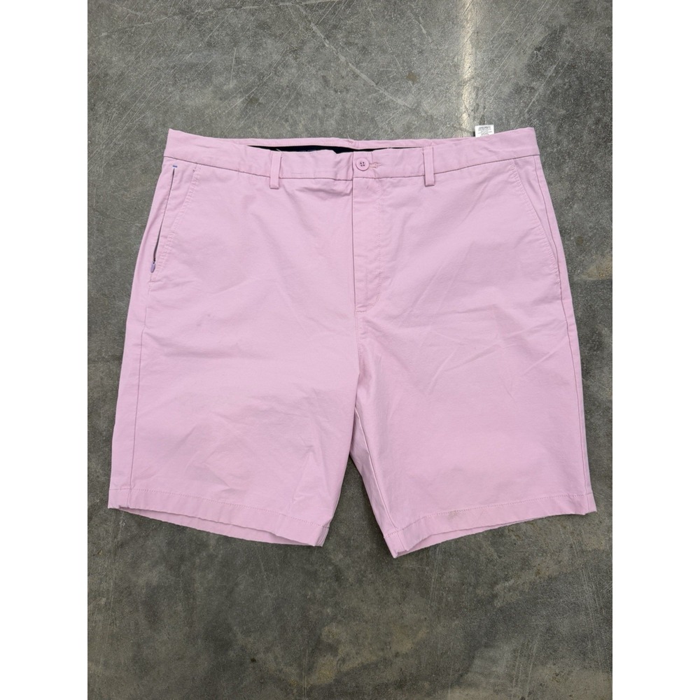 Vineyard Vines OTG On The Go Chinos Shorts Men 38 Pink Flat Front Performance
